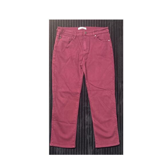 KanCan Women’s Bootcut Jeans Size 11/32 Maroon High Rise Style ST1623-2 - Picture 1 of 3